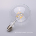 4w 6w 8w Dimmable Straight Filament LED E27 Clear 80mm 95mm 125mm G80 G95 G125